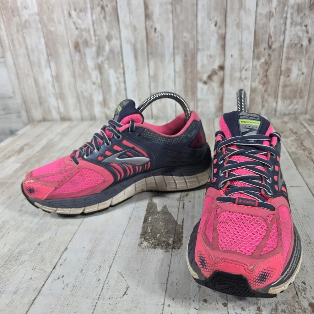 Brooks Glycerin 11‎ Womens Running Shoes Pink Navy Blue 1201371B813 Size 7.5 B